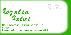 rozalia halmi business card